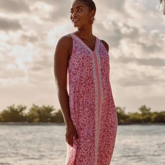 J. Jill Flounced Hem Maxi Dress (4X) - Picture 1 of 7
